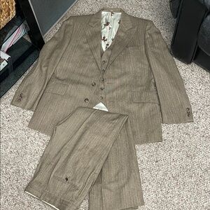 Vintage 70s/80s pure wool Men's Classic Three-Piece suit